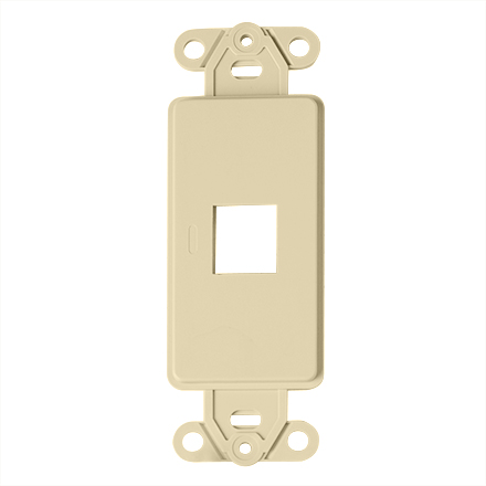 Model ADCWP1W 1 port Keystone Decora Style Insert Strap, Ivory