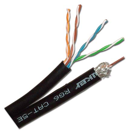Skywalker Signature Series RG-6 / Cat 5e Siamese Cable RIB Solid Copper, 500ft SKY1212