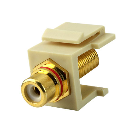Skywalker Signature Series Keystone F Female to RCA Female Insert with Red Band (Ivory insert) SKY20208RI