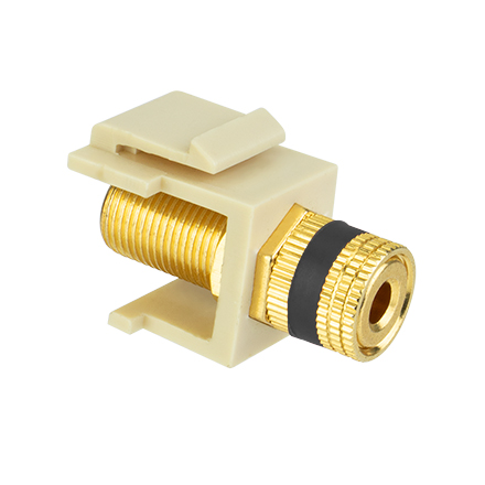 Skywalker Signature Series Keystone Audio Binding Post Insert with Black Band, Ivory SKY20209BI