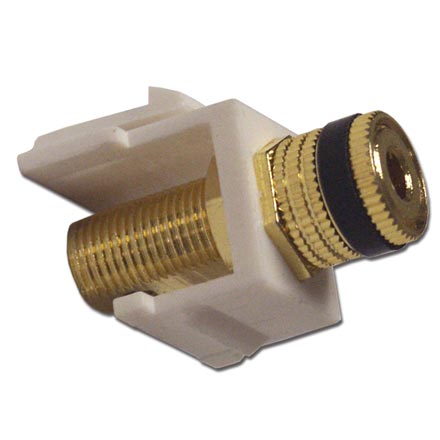 Skywalker Signature Series Keystone Audio Binding Post Insert with black band, White SKY20209BW