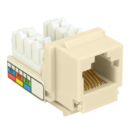 Skywalker Signature Series Keystone RJ-11 Phone Jack Insert, Ivory SKY20212I