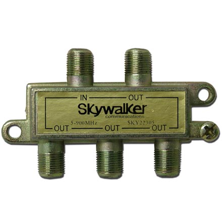 Skywalker Signature Series Splitter 5-900MHz,  4-Way SKY22305