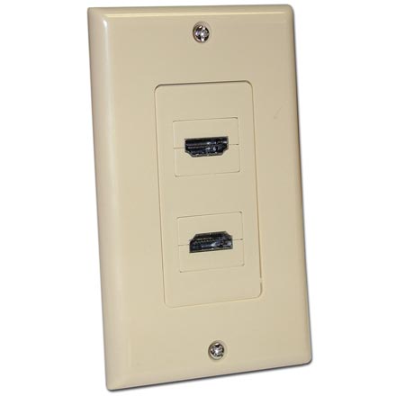 Skywalker Signature Series Dual HDMI Wall Plate with 90degree connection, ivory SKY6018ID