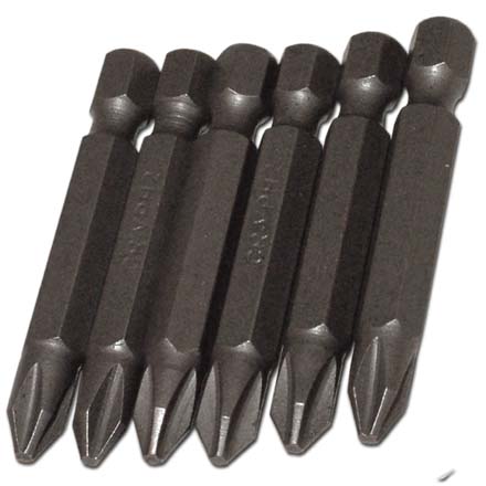 TerMight Series 2in long Phillips Type 2 Bit, qty 6 TMT8011