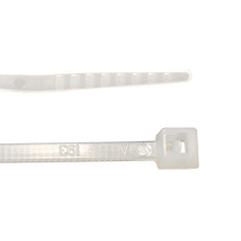 ACT 4in Miniature Cable Ties, Clear,   qty100
