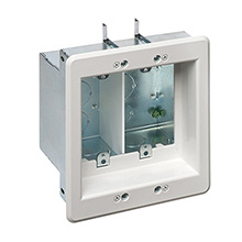 Arlington 2-Gang Recessed Steel TV Box