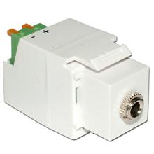 Choice Select Keystone Socket 1/8 inch mono mini plug, White CHO1028W