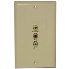 Choice Select Wall Plate with Composite Video and Analog Audio Balun, pair, ivory CHO4025I