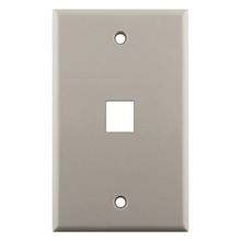 Construct Pro™ 1-Port Keystone Wall Plate (Light Almond) CON3001LA
