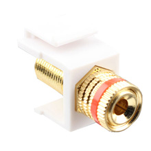 Construct Pro™ Banana Plug Receptacle Keystone Insert (White | Red Band) CON3023RW
