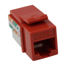 Construct Pro Keystone Cat5e Insert, RJ-45, Red