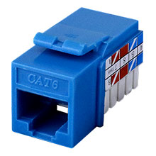Construct Pro™ Cat6 Keystone Jack (Blue)
