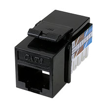 Black K.S. RJ-45 Cat 6 CON3025K