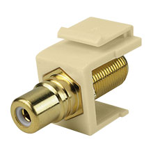 F to RCA Keystone Jack IVORY CON3030I