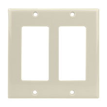 Dual Light Alm. Decora Plate CON3041LA