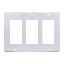 Triple Gang White Plate CON3042W