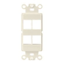 Lgt Almond 4 Port Decora Strap CON3054LA