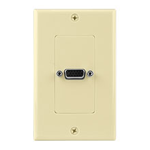 SINGLE VGA WALL PLATE IVORY CON3080I