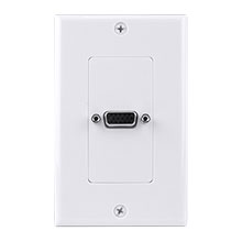 SINGLE VGA WALL PLATE WHITE CON3080W