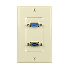 DUAL VGA WALL PLATE IVORY CON3081I