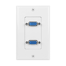 DUAL VGA WALL PLATE WHITE CON3081W