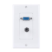 SINGLE VGA W/AUDIO PLATE WHITE CON3082W