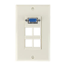 VGA + 4 ports DECORA PLATE CON3086LA