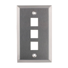 Construct Pro™ 3-Port Keystone Wall Plate (Stainless Steel)