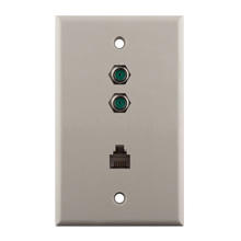 Construct Pro™ Dual 3Ghz F-81 &amp; Phone Wall Plate (Light Almond)