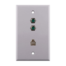 Construct Pro™ Dual 3Ghz F-81 &amp; Phone Wall Plate (White)