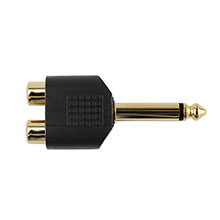 1/4 male to 2 RCA Female adpt CON7011