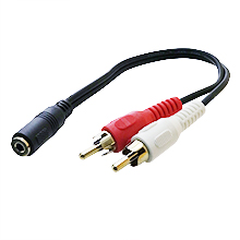 3.5MM FEMALE TO 2 RCA MALE CON7014