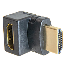 Elementhz Right Angle (Down) HDMI Adapter, Male to Female (opposite ELE1091) ELE1092