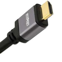 Elementhz 15 meter (49.2ft) HDMI Cable, Round Jacket, Gray End ELE5015M