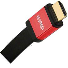 Elementhz 2 meter (6.56ft) HDMI Cable, Flat Jacket, Red End ELE6002M