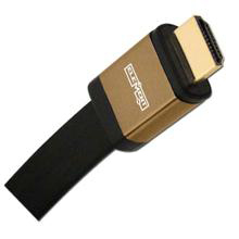 Elementhz 20 meter (65.6ft) HDMI Cable, Flat Jacket, Brown End