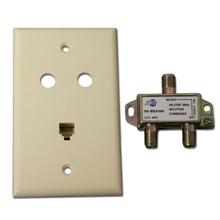 SDX100WP Ivory Plate with Diplexer &amp; Phone