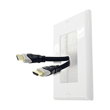 Midlite DBPWH Wireport Décor Brush Plate, white MID2009