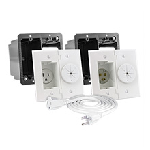 Midlite A2GESR-W Power+Port Kit with 6ft cord, white