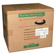 Pro Gear RG-6 Dual Coax, SC,  Dish Approved, UL, 500ft, black PGW2001B