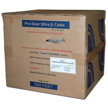 Pro Gear RG-6 Dual Coax, CCS,  500ft, gray PGW5001G