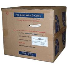 Pro Gear RG-6 Dual Coax, CCS,  500ft, white PGW5001W