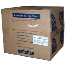 Pro Gear RG-6 Single w/Ground, CCS,  1000ft, white PGW5003W