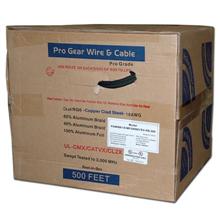 Pro Gear RG-6 Dual Quad CCS, UL, 500ft, black PGW9001B