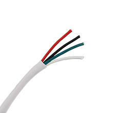 Skyline™ PLENUM 16 AWG 4-Conductor CMP-Rated Speaker Cable, 500ft Reel-in Box (White)