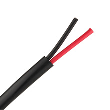 100ft 14 Gauge 2 Wire Speaker Cable, Paper Spool, CL2 UL, Black SKL2202K