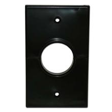 Skywalker Signature Series Split Single Gang Plate with 1.375in hole, black SKY05066BS