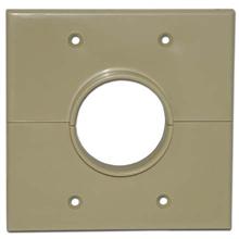 Skywalker Signature Series Split Dual Gang Wall Plate with 1.75 inch hole, ivory SKY05066ID