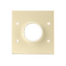 Skywalker Signature Series Dual Gang Wall Plate with 1 3/4in opening, ivory SKY05078ID